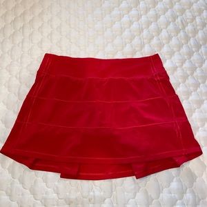 Lululemon Pace Rival Red Skirt Size 8 Tall